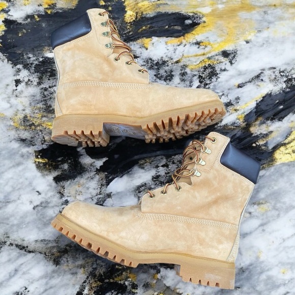 Timberland 6-Inch Premium Boots Wheat Nubuck Men’s 12 Older Model Taller Classic - Picture 9 of 11